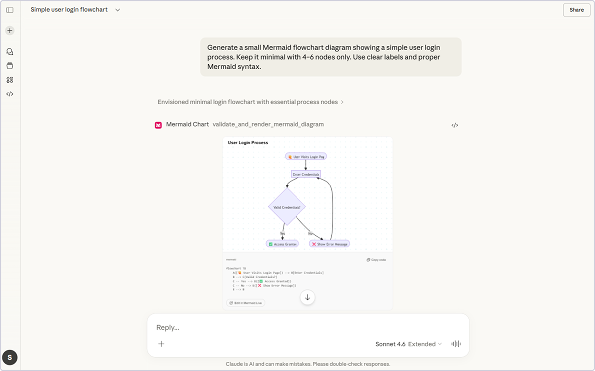 Mermaid integration with Claude Code — generate and render Mermaid diagrams from within the Claude Code agentic coding environment